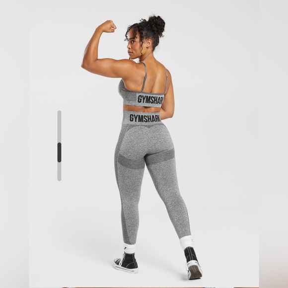 Gymshark FLEX high waisted leggings SMALL Charcoal Marl - Picture 1 of 6